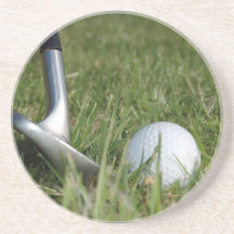 Caboteur jouant au golf de photo dessous de verres