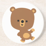 Caboteur mignon d'ours de "bon Vibe" de bande dess dessous de verres