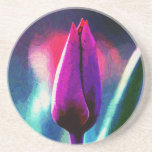 Caboteur pourpre de floraison frais de grès de tul dessous de verres