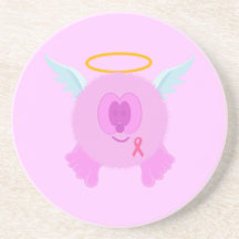 Caboteur rose d'ange de ruban dessous de verre