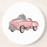 Caboteur ROSE VINTAGE de VOITURE de PÉDALE Dessous De Verres
