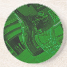 Caboteur vert d'heure heureuse de ton dessous de verre