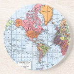 Caboteurs de carte du monde dessous de verres