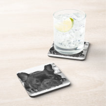 Caboteurs de liège de bouledogue français dessous-de-verre