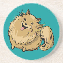 Caboteurs de Pomeranian Dessous De Verre