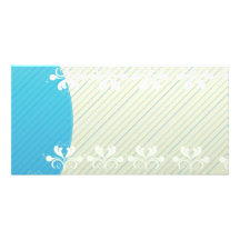 Cadeau blanc élégant de valentine de damassé cartes de vœux avec photo