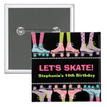 Cadeau d'anniversaire de patinage de rouleau pour  badge