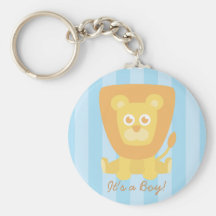 Cadeau de baby shower : Lion mignon de bande dessi Porte-clés