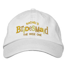Cadeau de mariage de partie de demoiselle d'honneu chapeau brodé