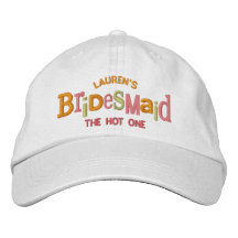 Cadeau de mariage de partie de demoiselle d'honneu chapeaux brodés