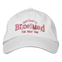 Cadeau de mariage de partie de demoiselle d'honneu chapeaux brodés