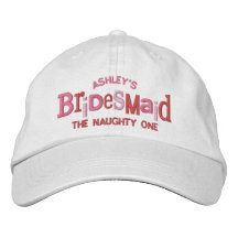 Cadeau de mariage de partie de demoiselle d'honneu casquette brodée