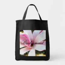 Cadeau floral assez rose de Merci de demoiselle d' Sac De Toile