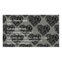 Cadeau floral magnifique de valentine de coeurs cartes de visite professionnelles