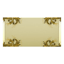 Cadeau spécial floral expressif d'or foncé photocarte personnalisée