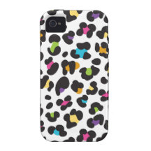 Cadeaux colorés d'empreinte de léopard de guépard  coques Case-Mate iPhone 4
