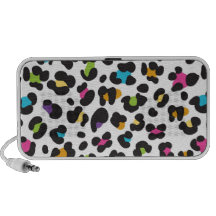Cadeaux colorés d'empreinte de léopard de guépard  haut-parleurs iPod