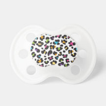 Cadeaux colorés d'empreinte de léopard de guépard  tétine pour bébé