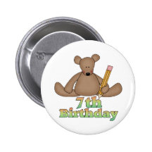 Cadeaux d'anniversaire d'ours d'anniversaire 7èmes pin's avec agrafe