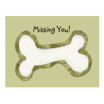 Cadeaux d'art d'os de chien cartes postales