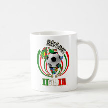 Cadeaux de ballon de football de drapeau de l'Ital Mugs À Café