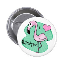Cadeaux de flamant de Kawaii Badge