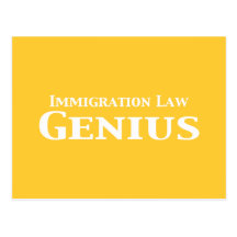 Cadeaux de génie de loi d'immigration carte postale