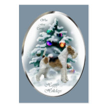 Cadeaux de Noël de Fox Terrier de fil Modèles De Cartes De Visite