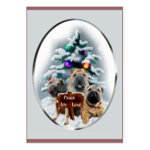 Cadeaux de Noël de Shar-Pei de Chinois Carte De Visite