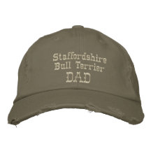 Cadeaux de papa de bull-terrier du Staffordshire Chapeau Brodé