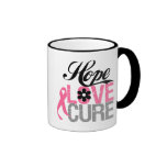 Cadeaux de TRAITEMENT d'AMOUR d'ESPOIR de cancer d Tasses