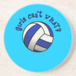 Cadeaux d'équipe de volleyball de filles - bleu dessous de verres