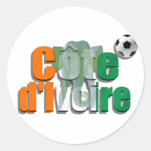 Cadeaux du football de Les Éléphants du football d Adhésif Rond