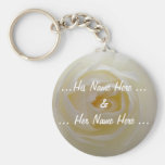 Cadeaux faits sur commande de fleur blanche de por porte-clé