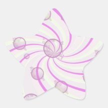 Cadeaux Girly de motif de remous de rétros bulles  Autocollant