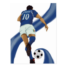 cadeaux italiens du football pour des fans de foot cartes postales