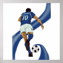 cadeaux italiens du football pour des fans de foot poster