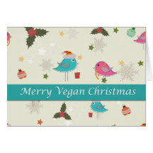 Cadeaux végétaliens de Noël Carte