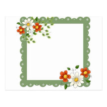 CADRE FLORAL - personnalisable Carte Postale