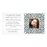 Cadre noir - invitations de fête de remise des dip cartes de vœux avec photo