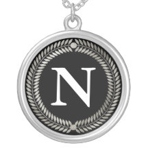 Cadre personnalisable de monogramme pendentif