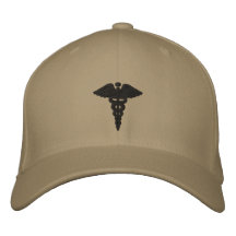 Caducée médical brodé casquettes brodées