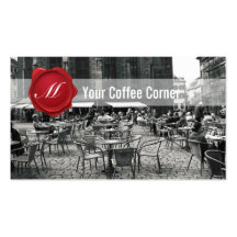 Café de marché de l'Europe Carte De Visite
