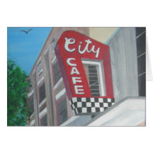 Café de ville carte de vœux
