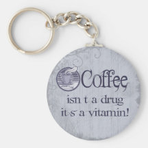 Café de vitamine porte-clefs