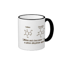 Cafeïne en chocolade koffie mok