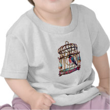 Cage à oiseaux découpée avec des matrices par chut t-shirts