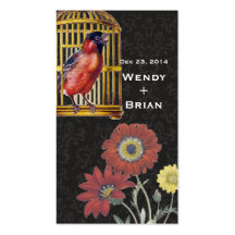Cage à oiseaux modèles de cartes de visite