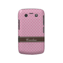 Caisse audacieuse de Blackberry de pois rose de co Coque Blackberry