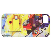 Caisse bleue rouge jaune de l'iPhone 5 de Kandinsk Coques iPhone 5